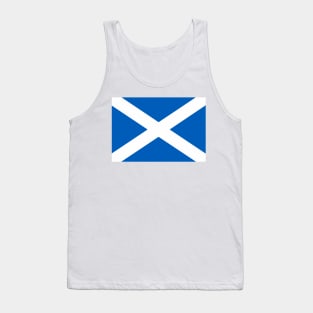 Scotland National Flag St Andrew's Cross Blue & White Saltire Tank Top